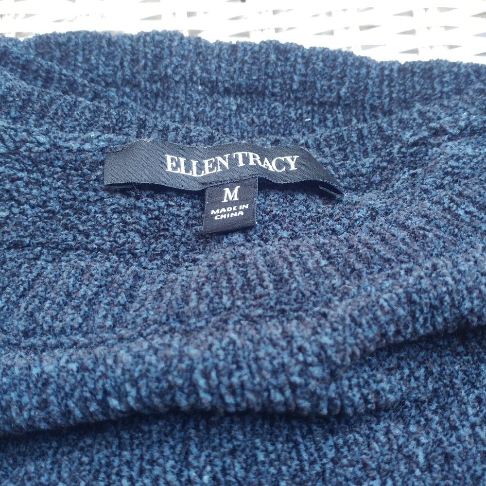 💕Ellen Tracy teal blue sweater - Picture 6 of 7